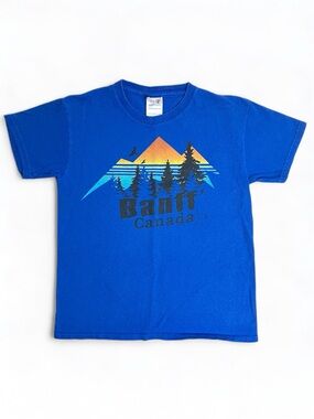 FREE w/ purchase: BANFF Canada Blue Medium Kids 6-8 Short Sleeve Graphic Tee